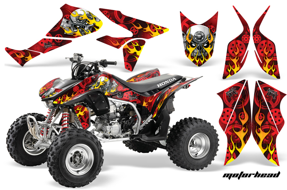 Honda TRX450 Graphics Kit MOTORHEAD RED